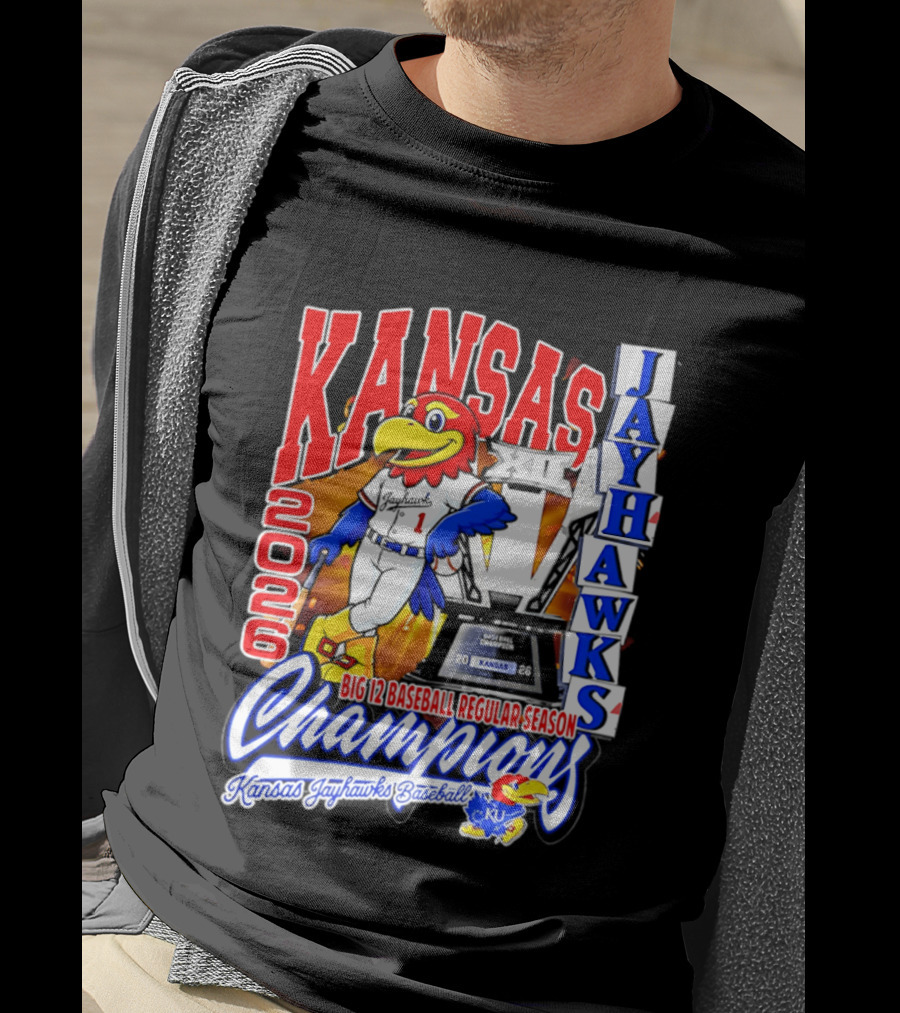 Kansas Jayhawks 2026 Big 12 Baseball Regular Season Champions T-Shirt