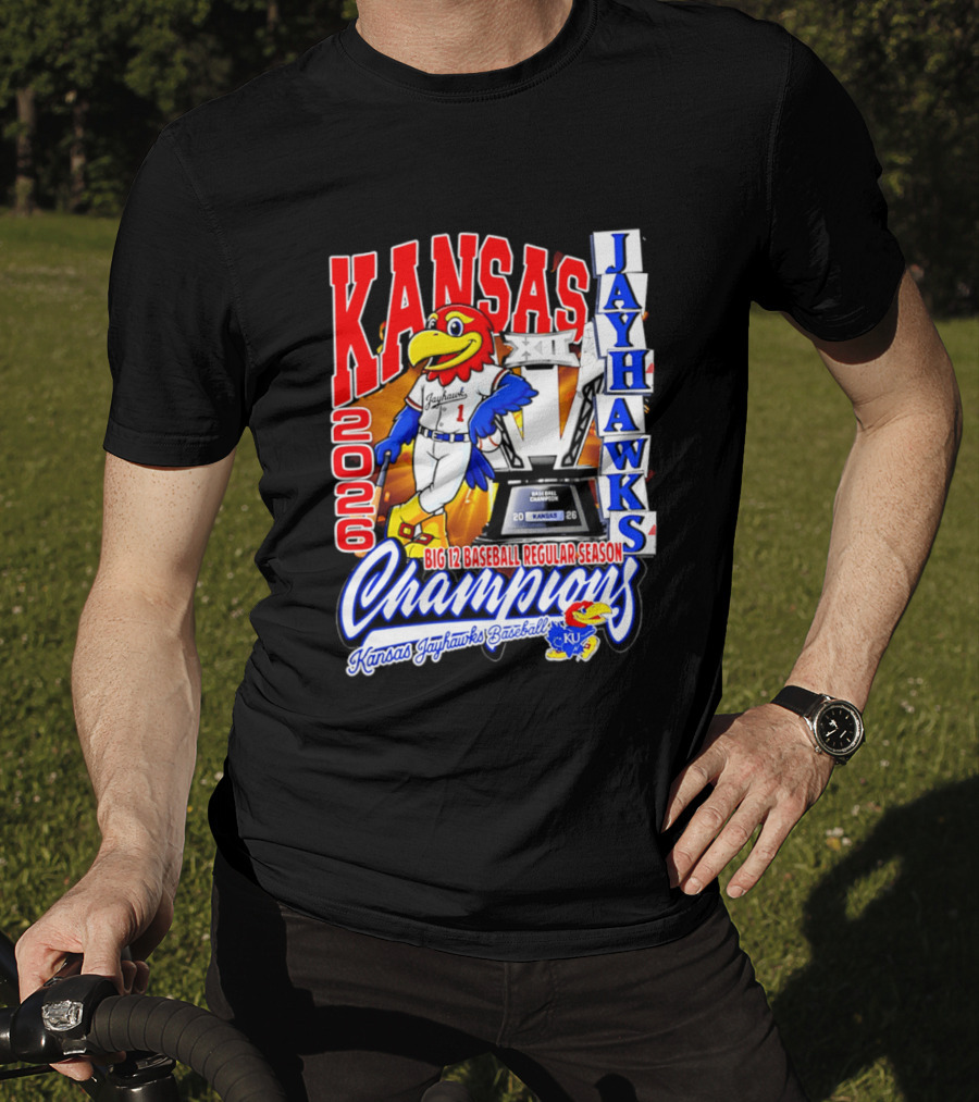 Kansas Jayhawks 2026 Big 12 Baseball Regular Season Champions T-Shirt
