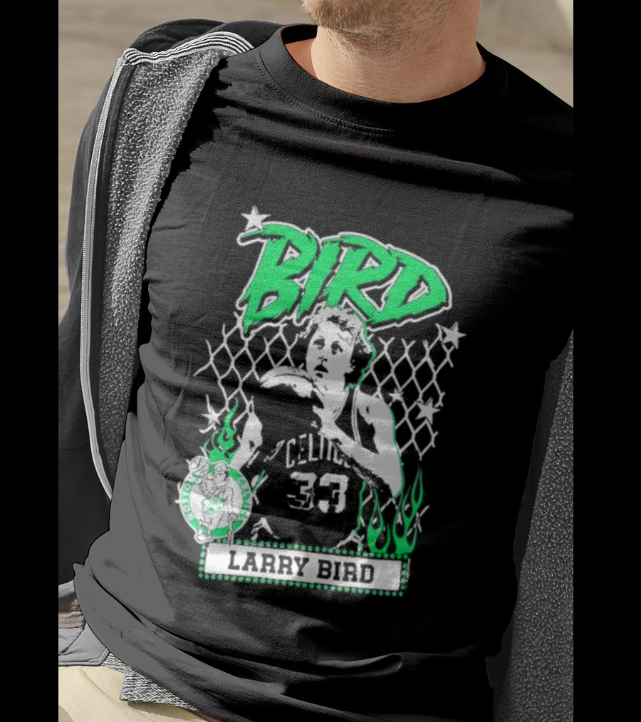 Boston Celtics Larry Bird NBA Player Number 33 T-Shirt