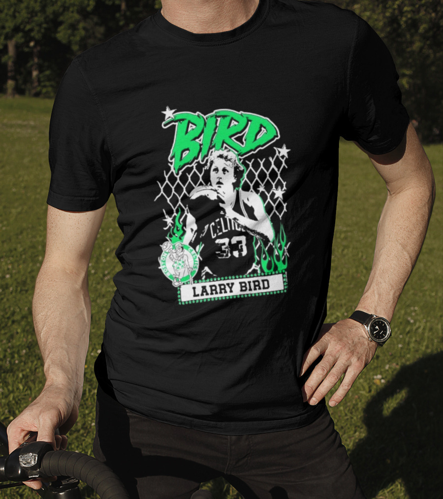Boston Celtics Larry Bird NBA Player Number 33 T-Shirt