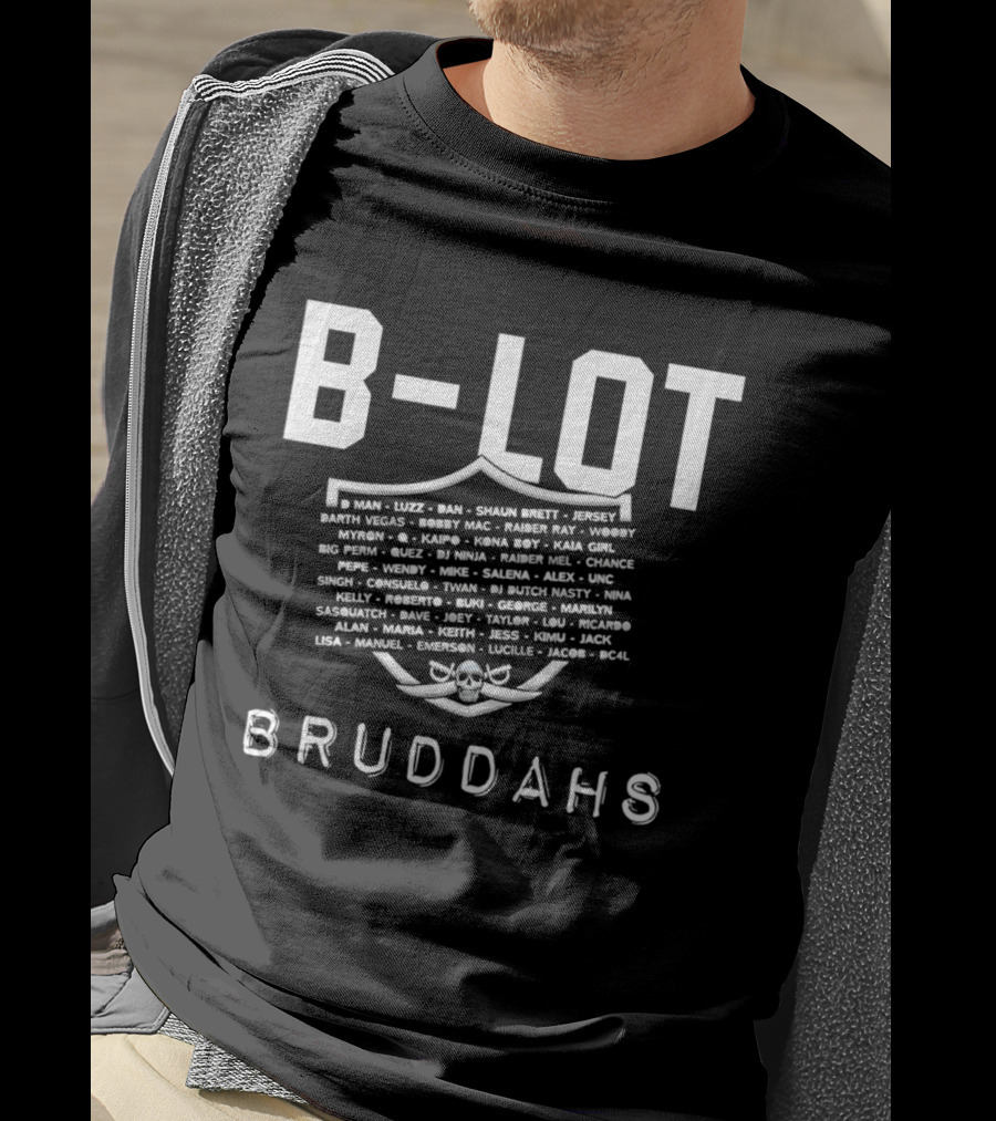 Las Vegas Raiders B Lot Bruddahs DJ Midas Sean Brett DJ Jersey Players Names T-Shirt
