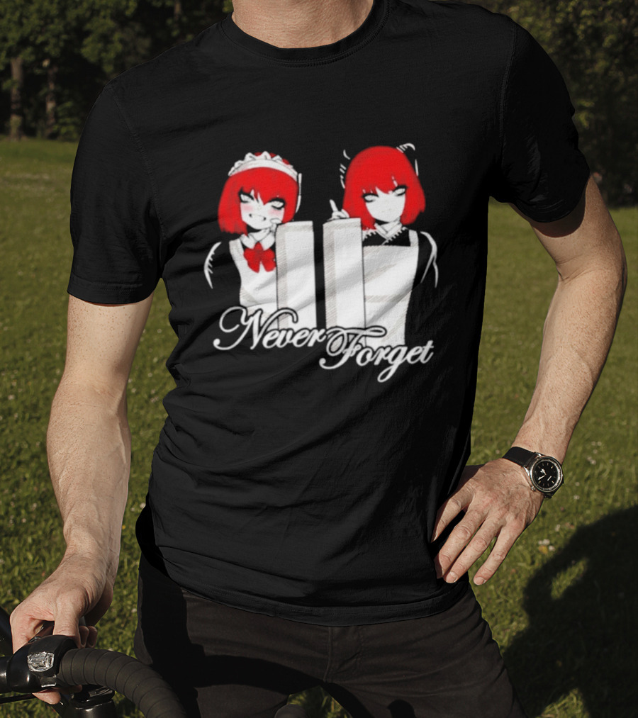 Maid Anime 9 11 Twin Towers Never Forget T-Shirt