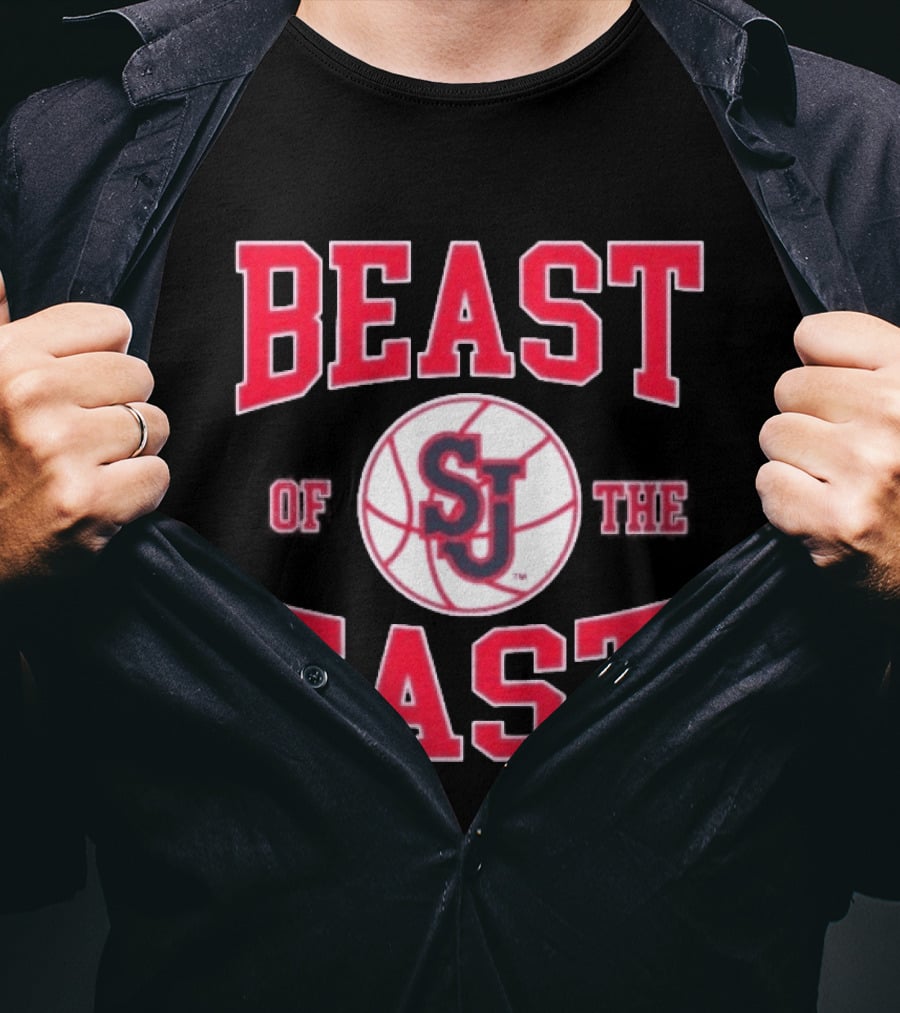 St. Johns Red Storm Beast Of The East Basketball SJ T-Shirt