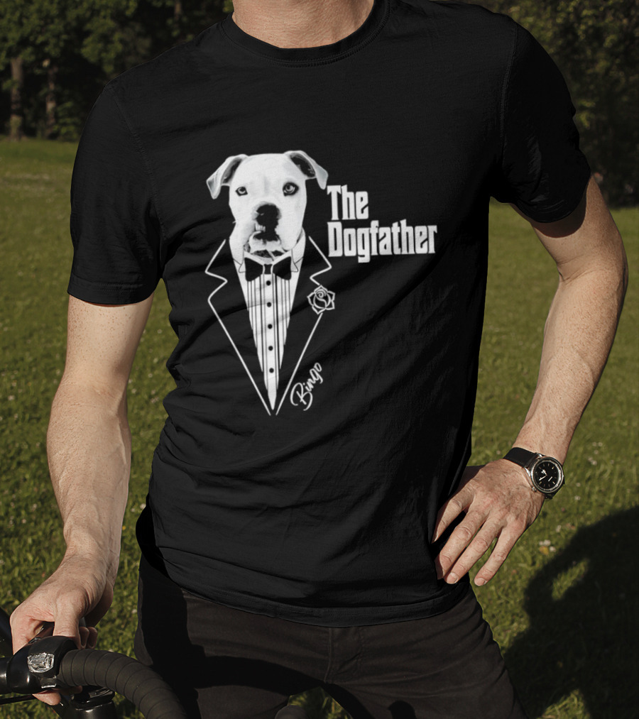 The Dogfather Bingo Tuxedo Bow Tie Rose Godfather Movie Pet Owner T-Shirt