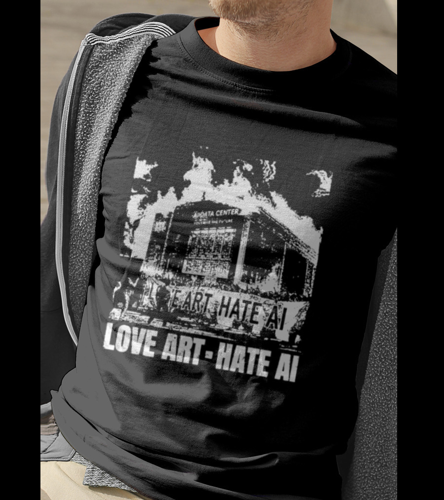 Love Hate AI Data Center Fire T-Shirt
