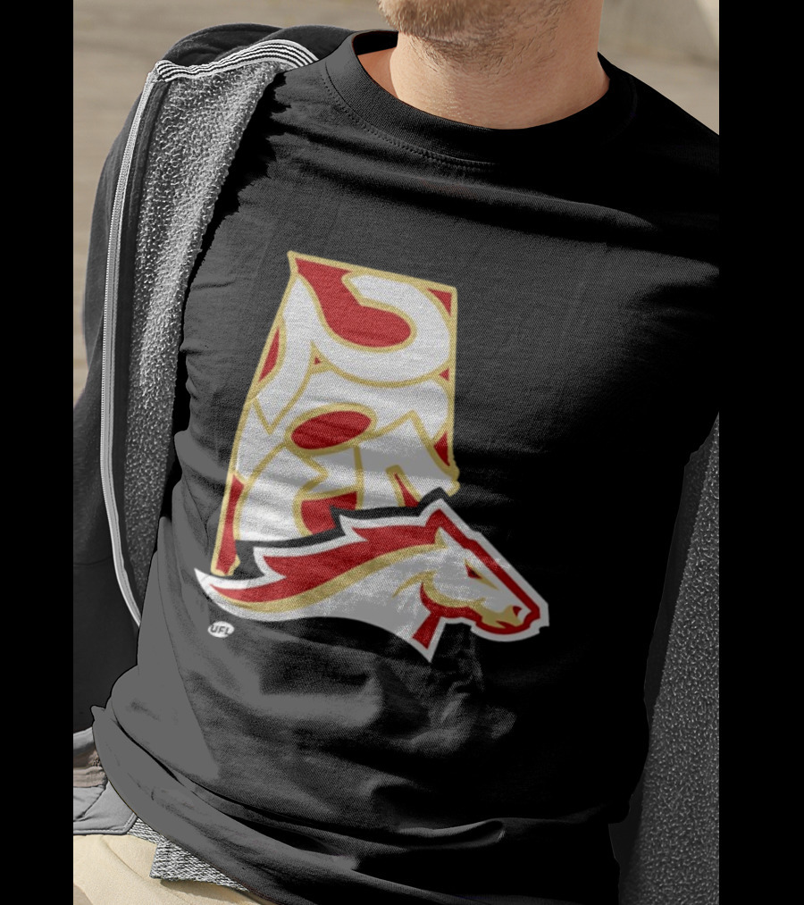 Arkansas Razorbacks Map Logo With Horsehead T-Shirt