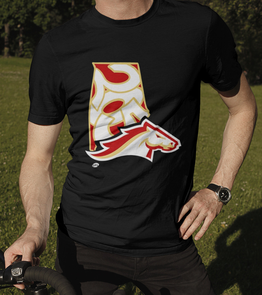 Arkansas Razorbacks Map Logo With Horsehead T-Shirt