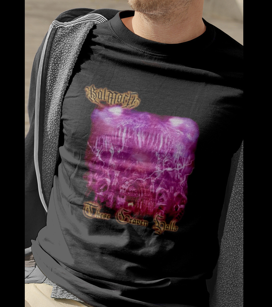 Balmorth These Graven Halls Gothic Purple Cathedral Fantasy T-Shirt