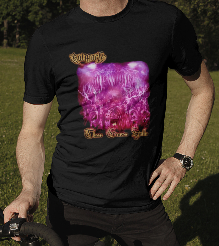 Balmorth These Graven Halls Gothic Purple Cathedral Fantasy T-Shirt