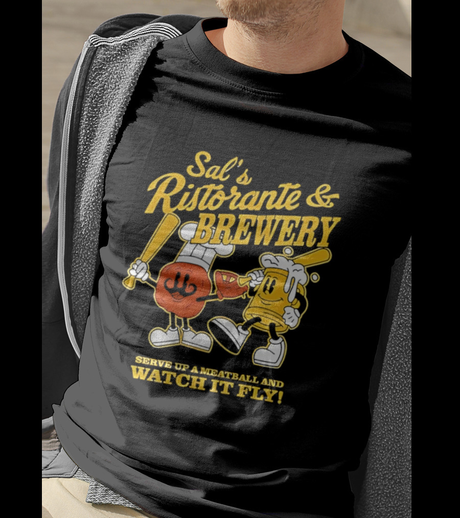 Baseball Sal’s Ristorante Brewery Serve Up A Meatball And It Fly T-Shirt