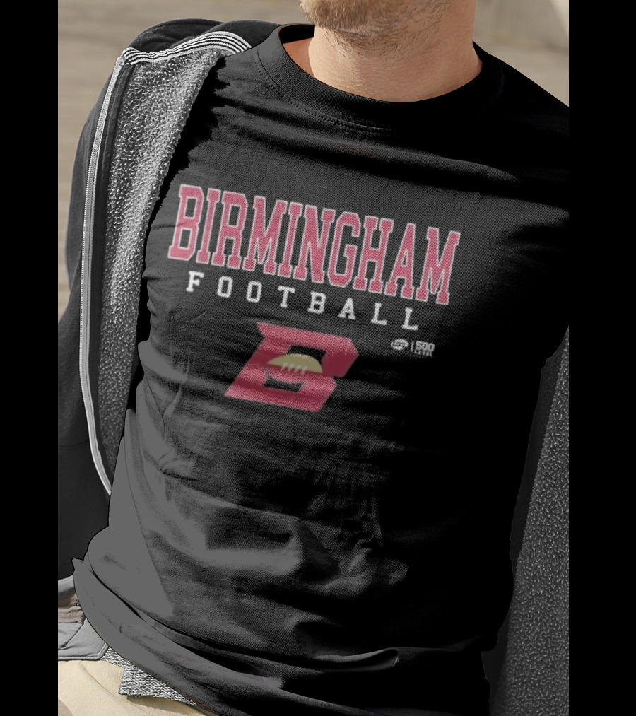 Birmingham Football Stallions UFL Letter B Football Icon Red T-Shirt