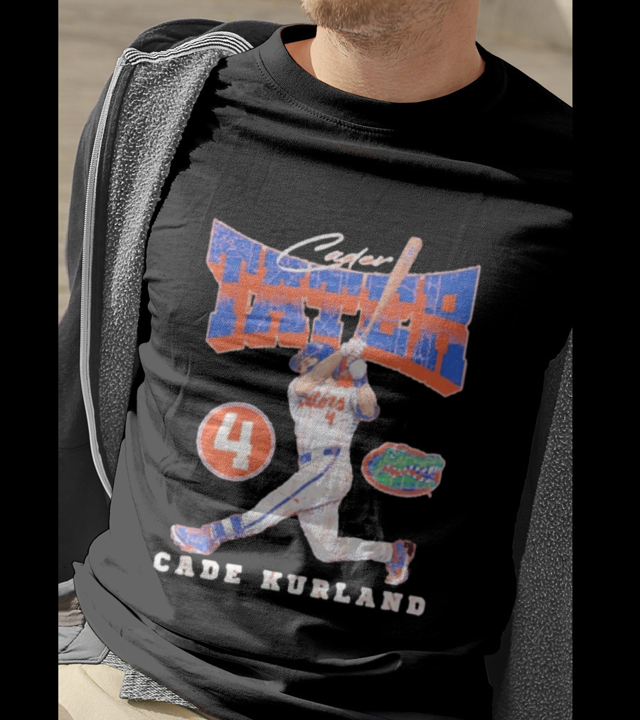 Cader Tater Florida Gators Cade Kurland Number 4 Baseball T-Shirt