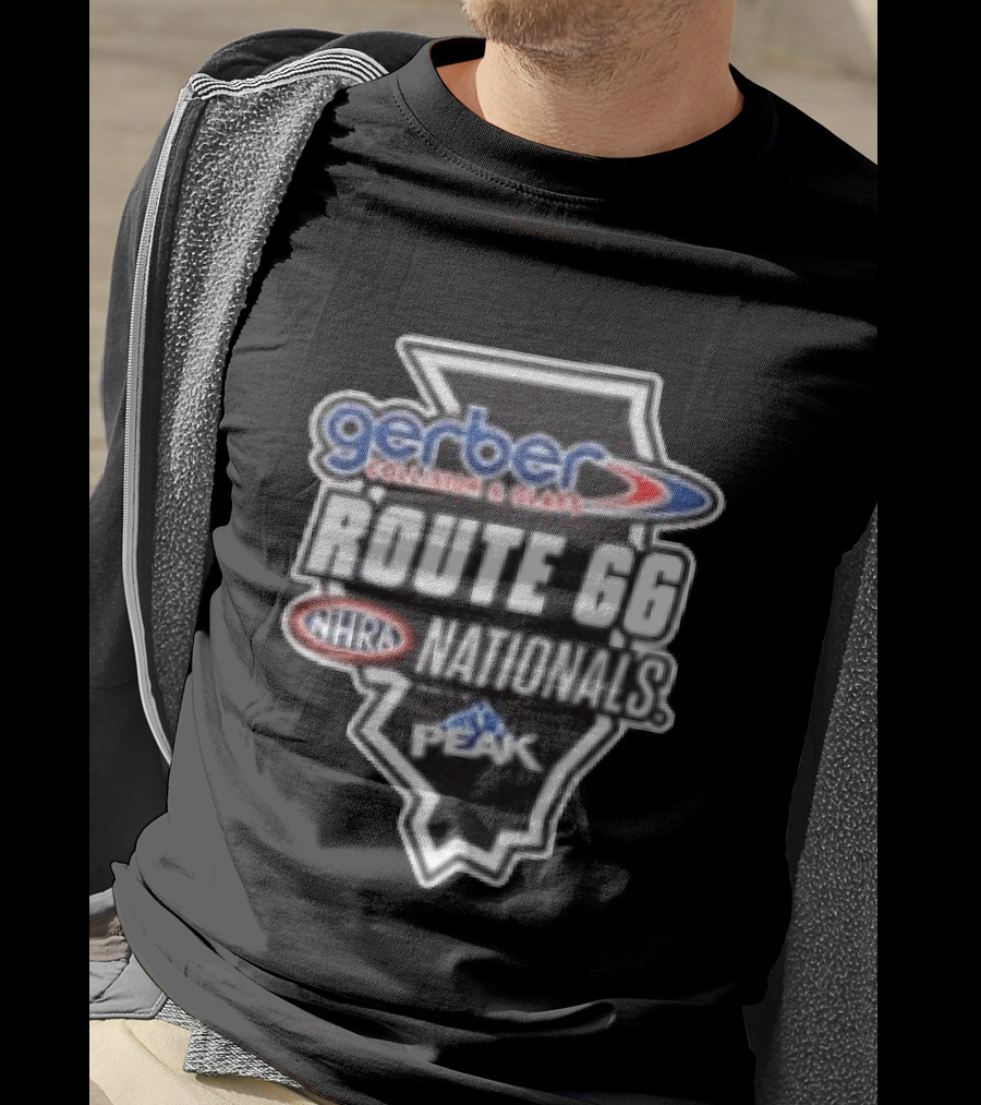 Chicago 2026 NHRA Gerber Collision & Glass Route 66 Nationals Peak Nitro Junkie T-Shirt