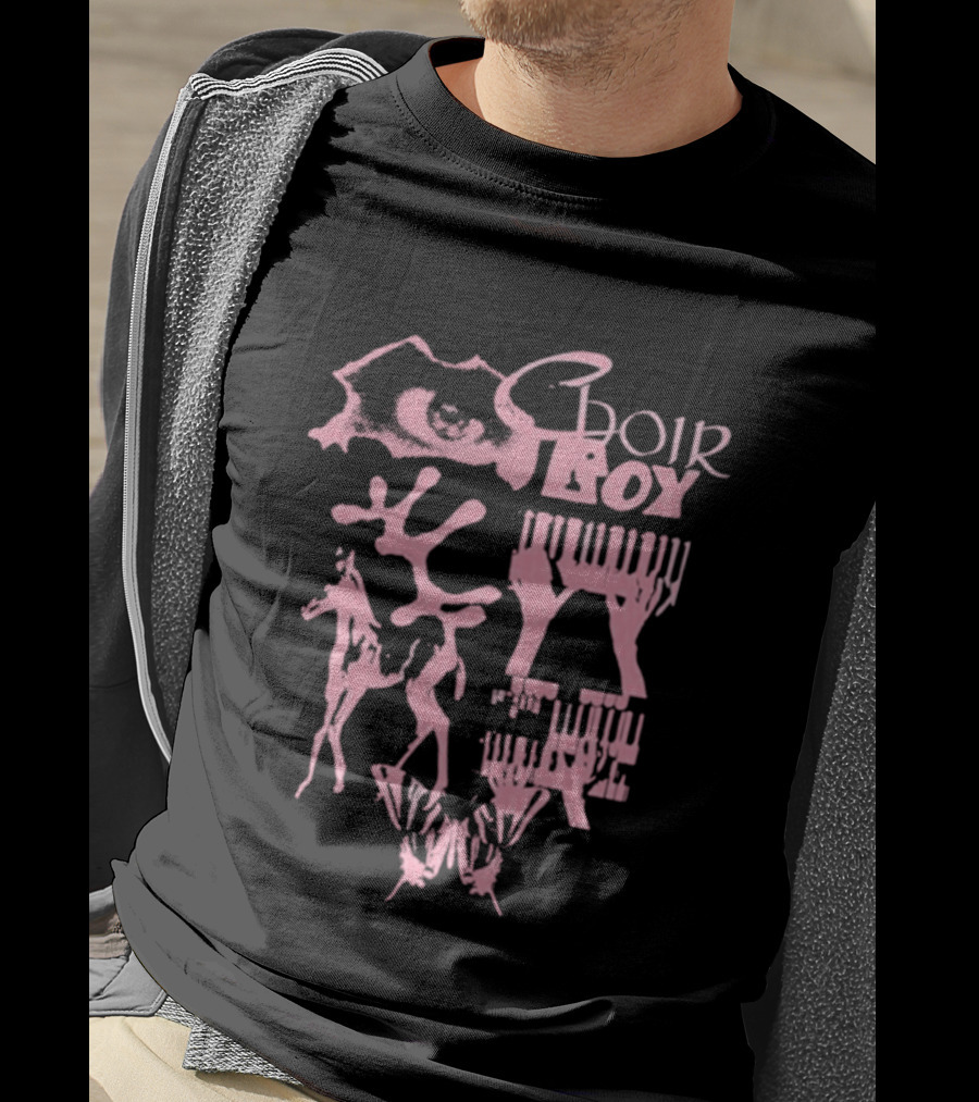 Choir Boy Collage Pink Abstract Elements And Animal Figures T-Shirt