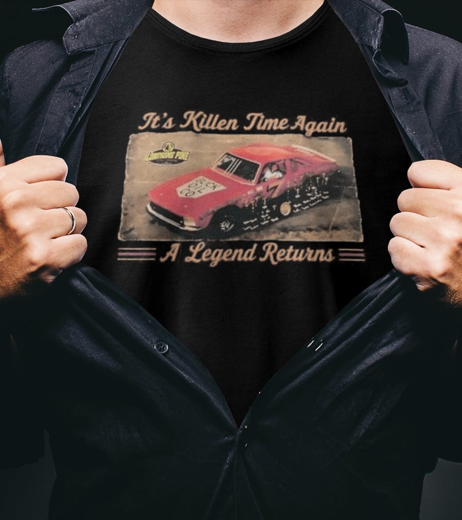 Greg Killen It's Killen Time Again A Legend Returns Jurassic Park Car Racing T-Shirt