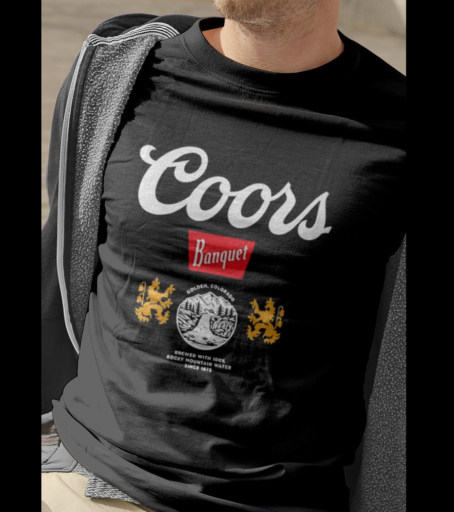 Coors Banquet Golden Colorado Brewed With Rocky Mountain Water Since 1873 T-Shirt