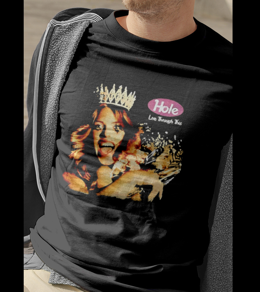 Courtney Love Hole Live Through This 1994 Alternative Rock Album Cover T-Shirt