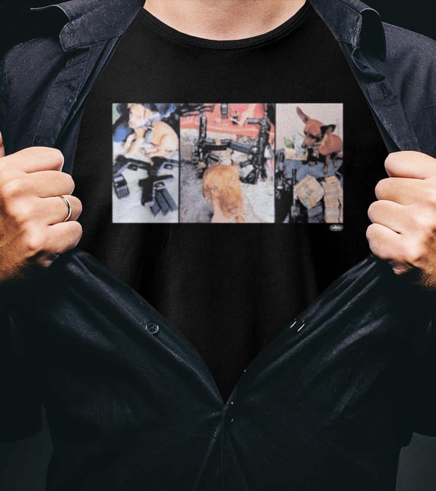 Crtzrtw Narco Pets Dogs Guns Money T-Shirt