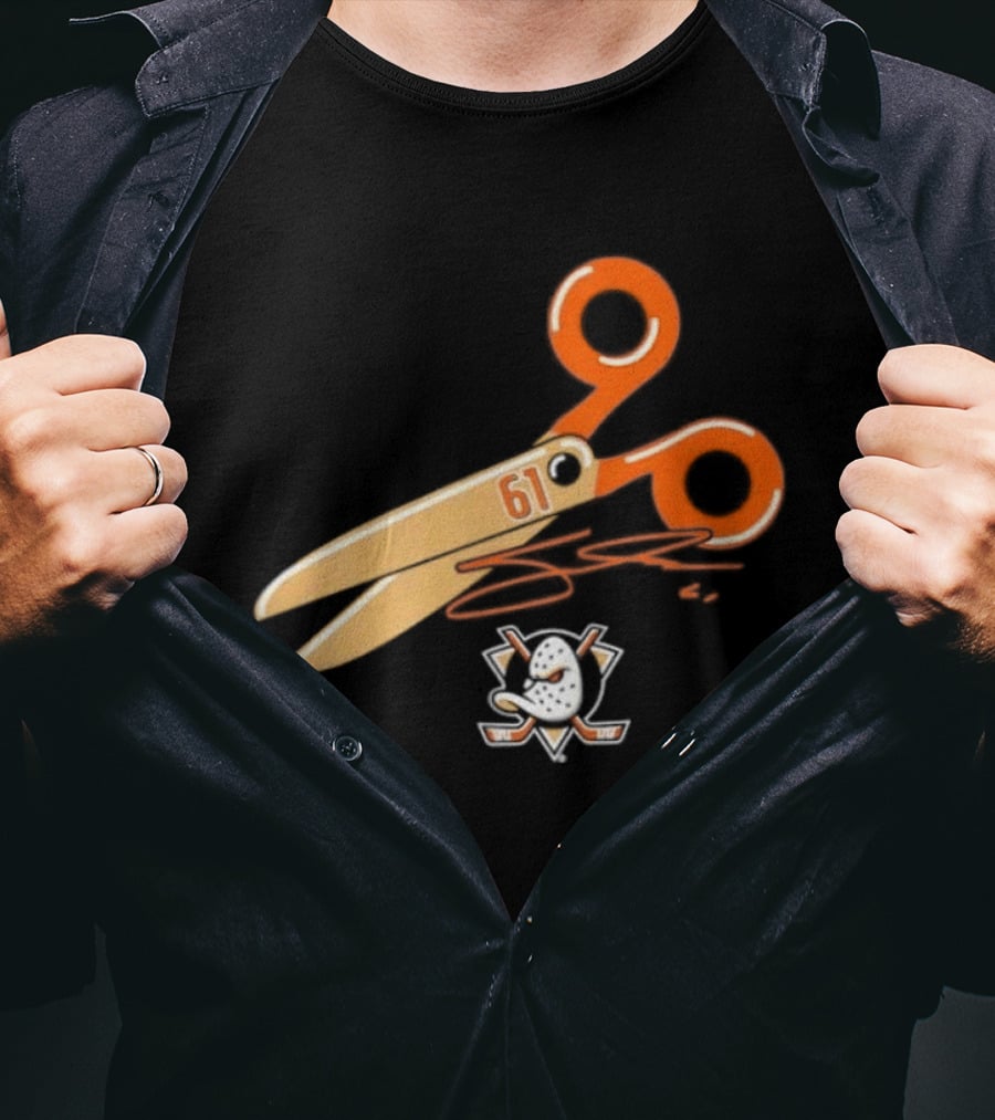 Cutter Gauthier Need To Cut It Scissors 61 Anaheim Ducks T-Shirt