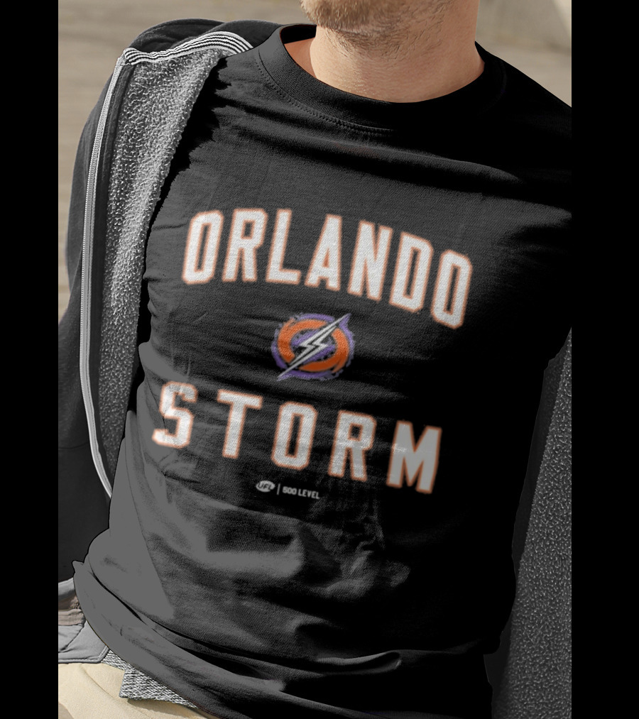 Orlando Storm UFL Good Level Purple Lightning T-Shirt