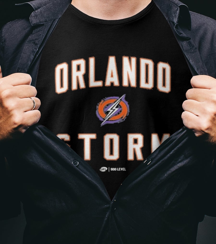 Orlando Storm UFL Good Level Purple Lightning T-Shirt