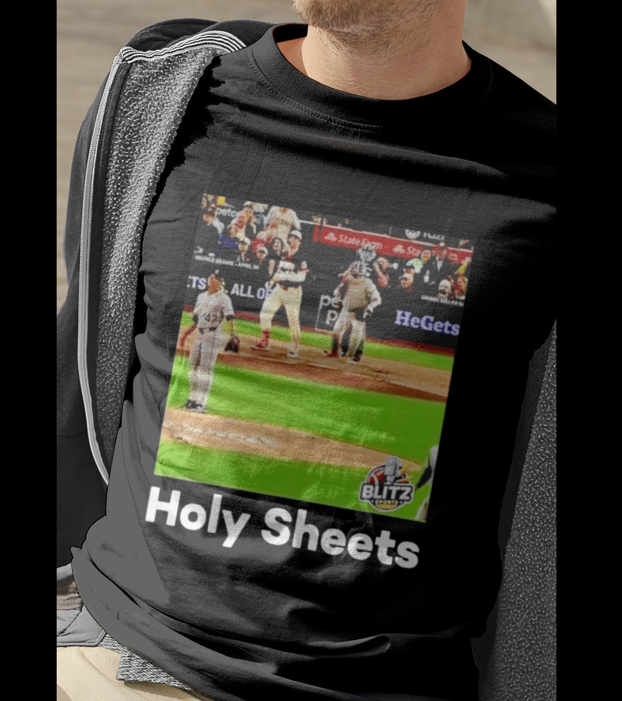 Padres Blitz Baseball Holy Sheets Petco Park T-Shirt