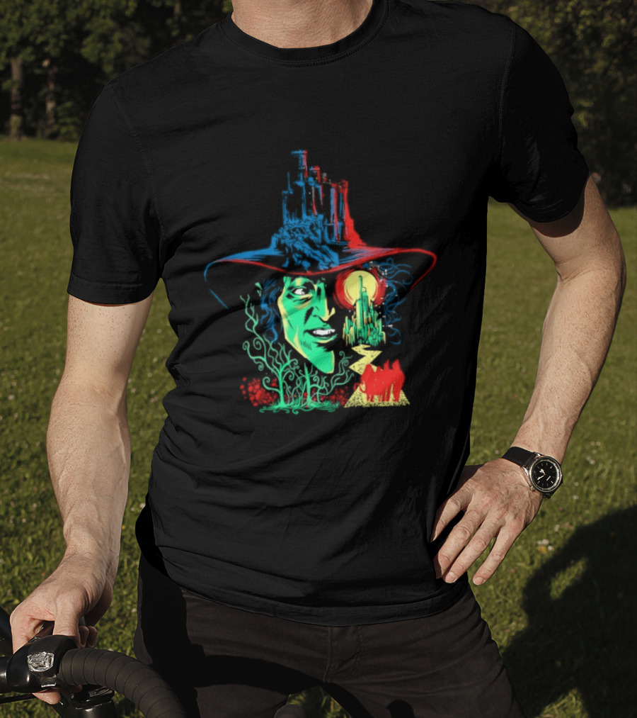 Pieces Of Oz Emerald City Wizard Face And Hat In Artistic T-Shirt