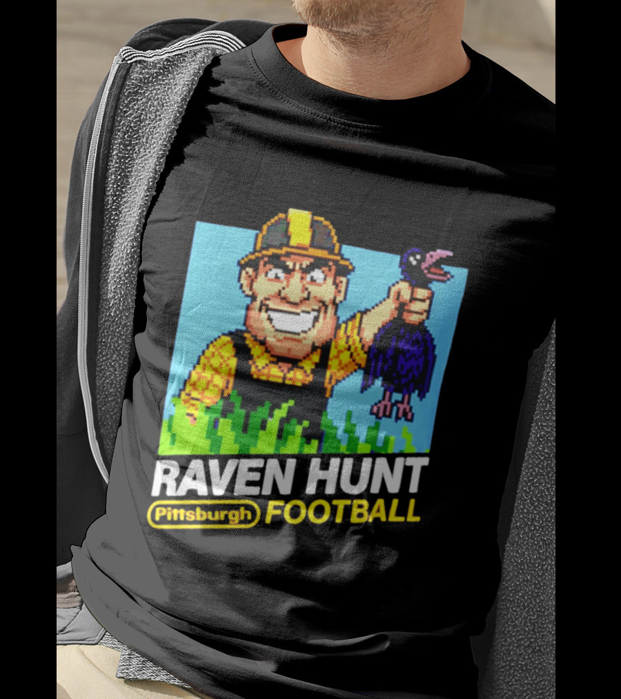 Raven Hunt Pittsburgh Football 8bit Game T-Shirt