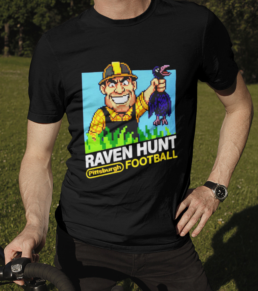 Raven Hunt Pittsburgh Football 8bit Game T-Shirt
