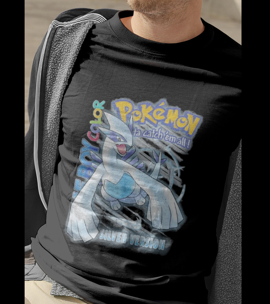 Pokémon Silver Version Game Boy Color Lugia Ta Catch 'Em All T-Shirt