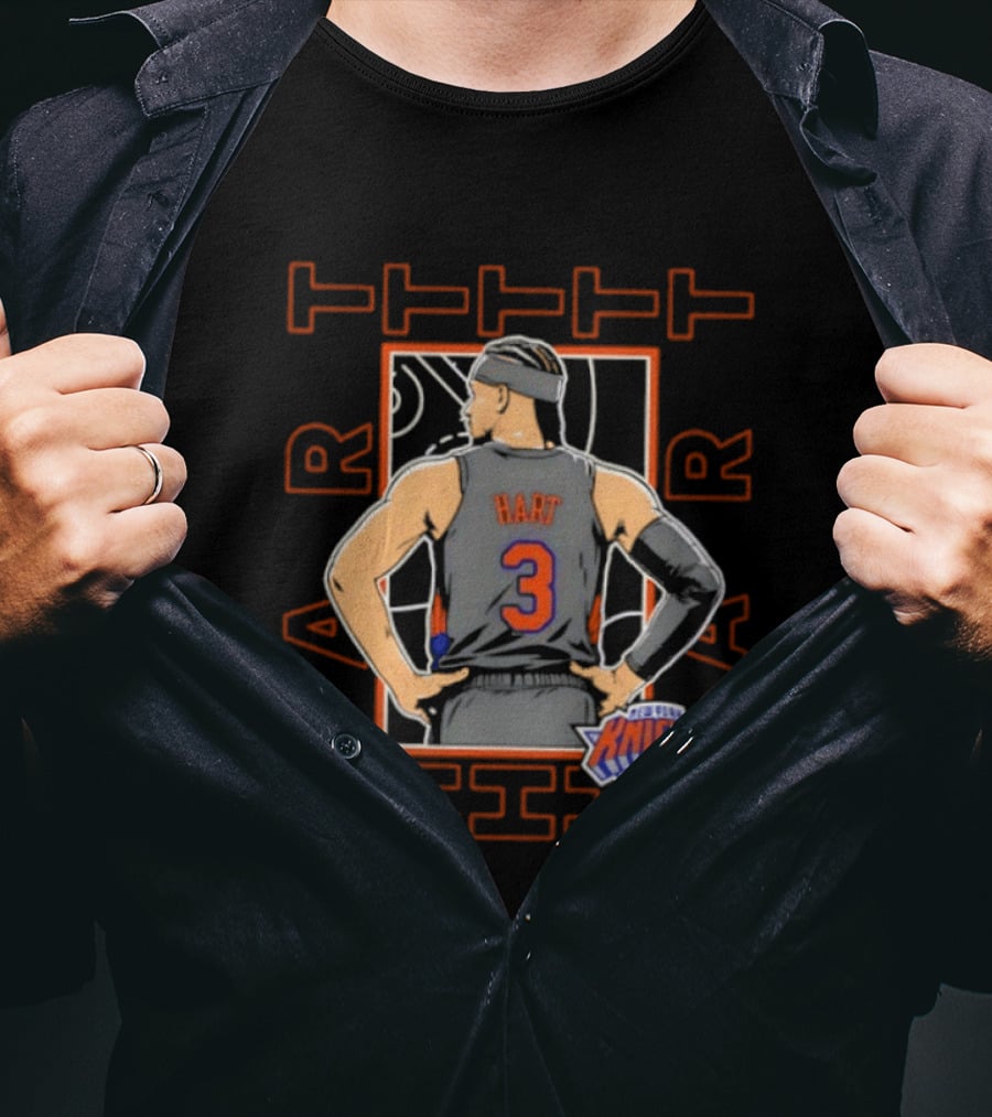 Josh Hart New York Knicks Basketball Number 3 Star Pose T-Shirt