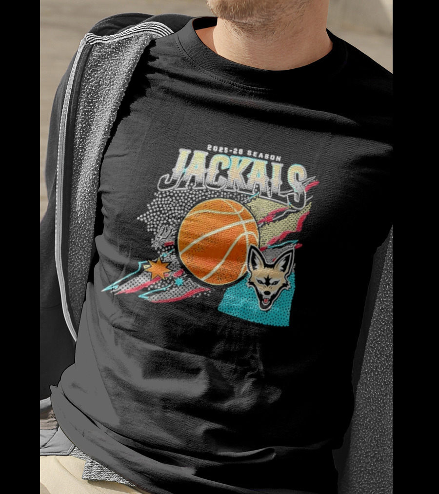 2025 26 Season Jackals Basketball Team With Fox And Starburst T-Shirt