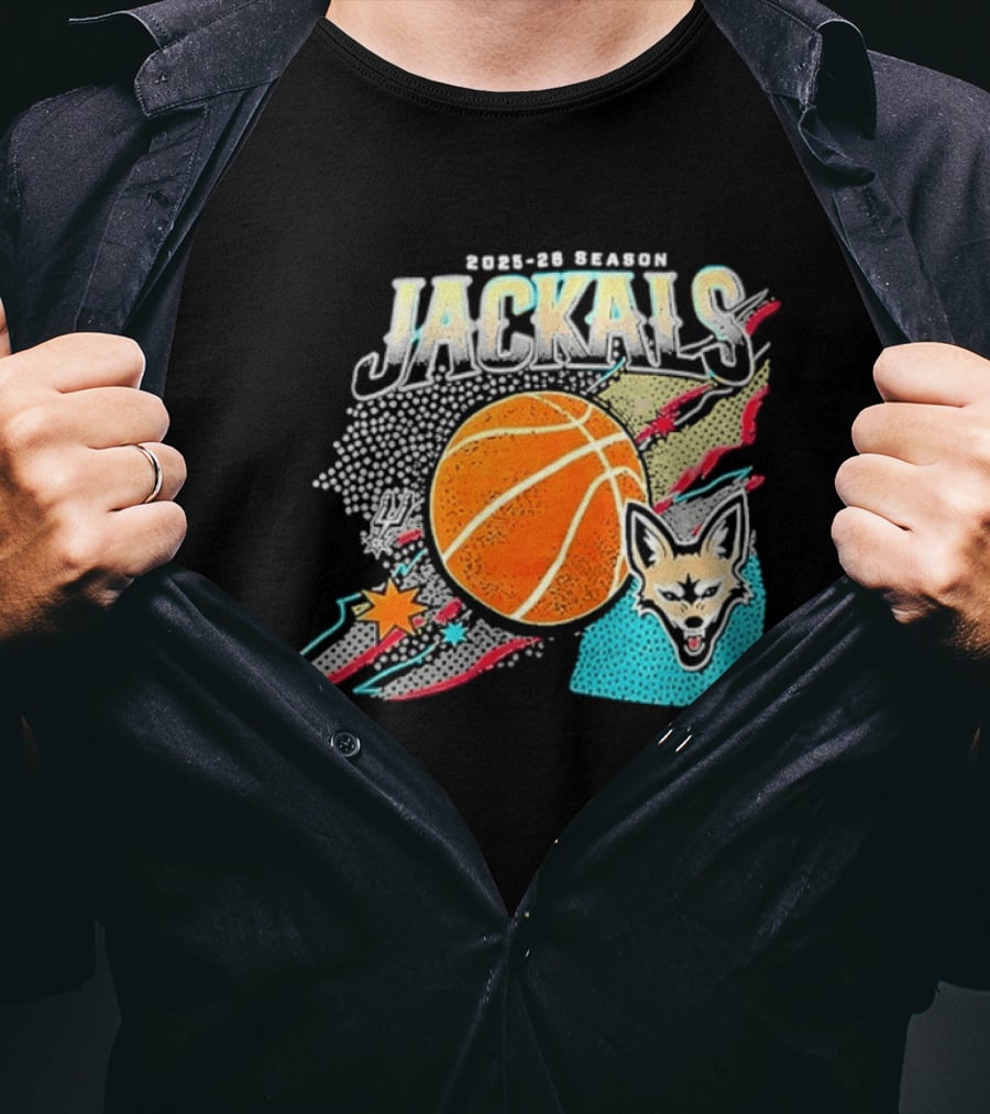 2025 26 Season Jackals Basketball Team With Fox And Starburst T-Shirt