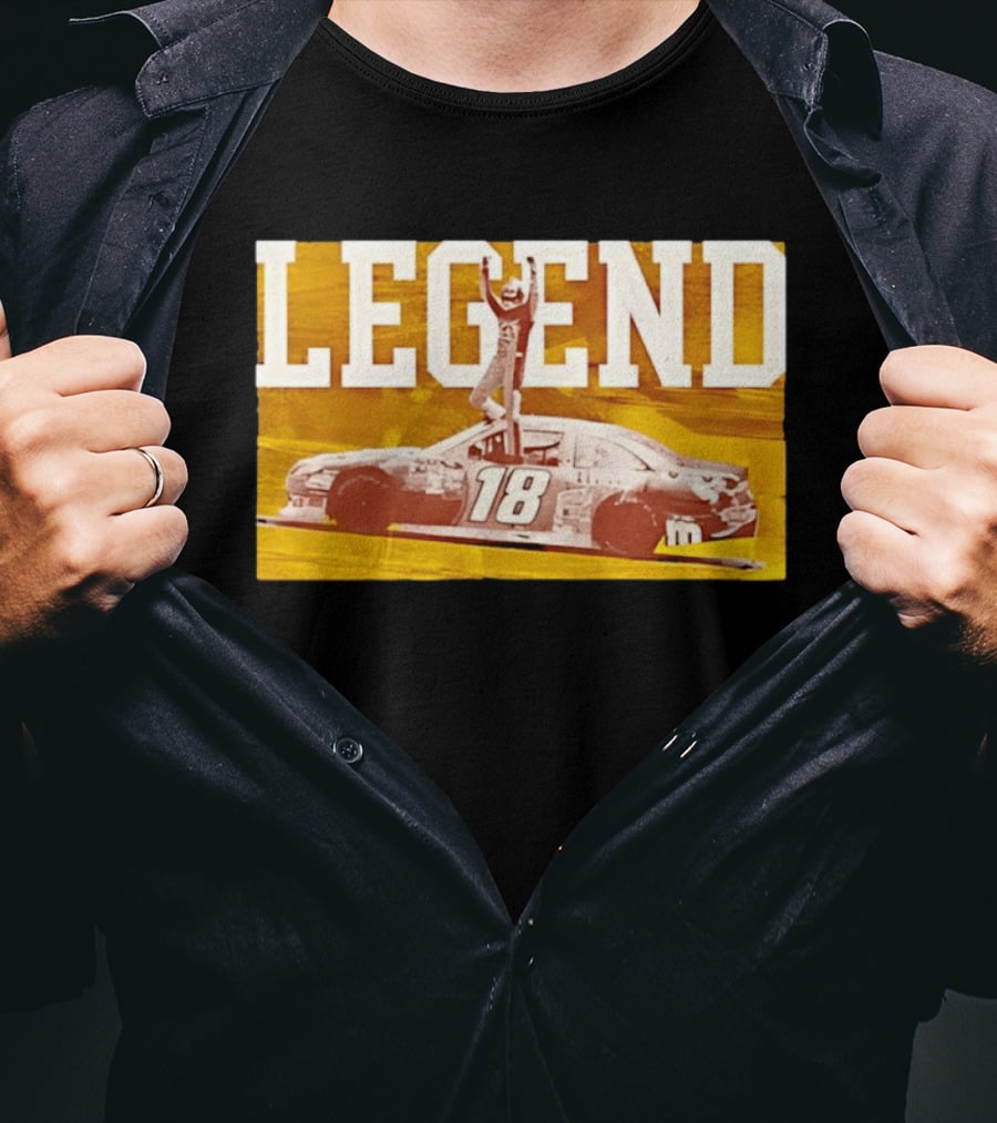 Kyle Busch 18 M&Ms Joe Gibbs Racing NASCAR Cup Series Legend Victory Celebration T-Shirt