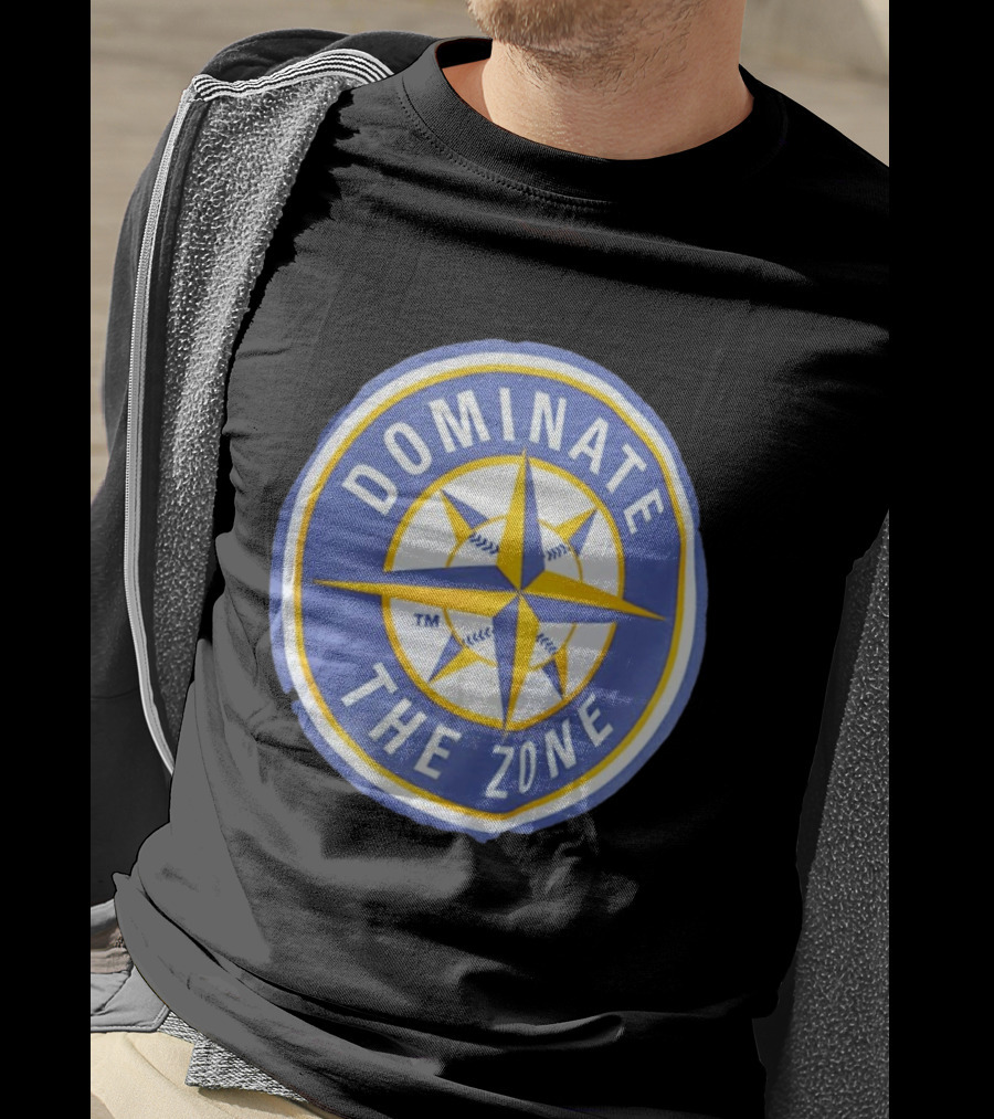 Seattle Mariners Dominate The Zone Compass Baseball Star T-Shirt