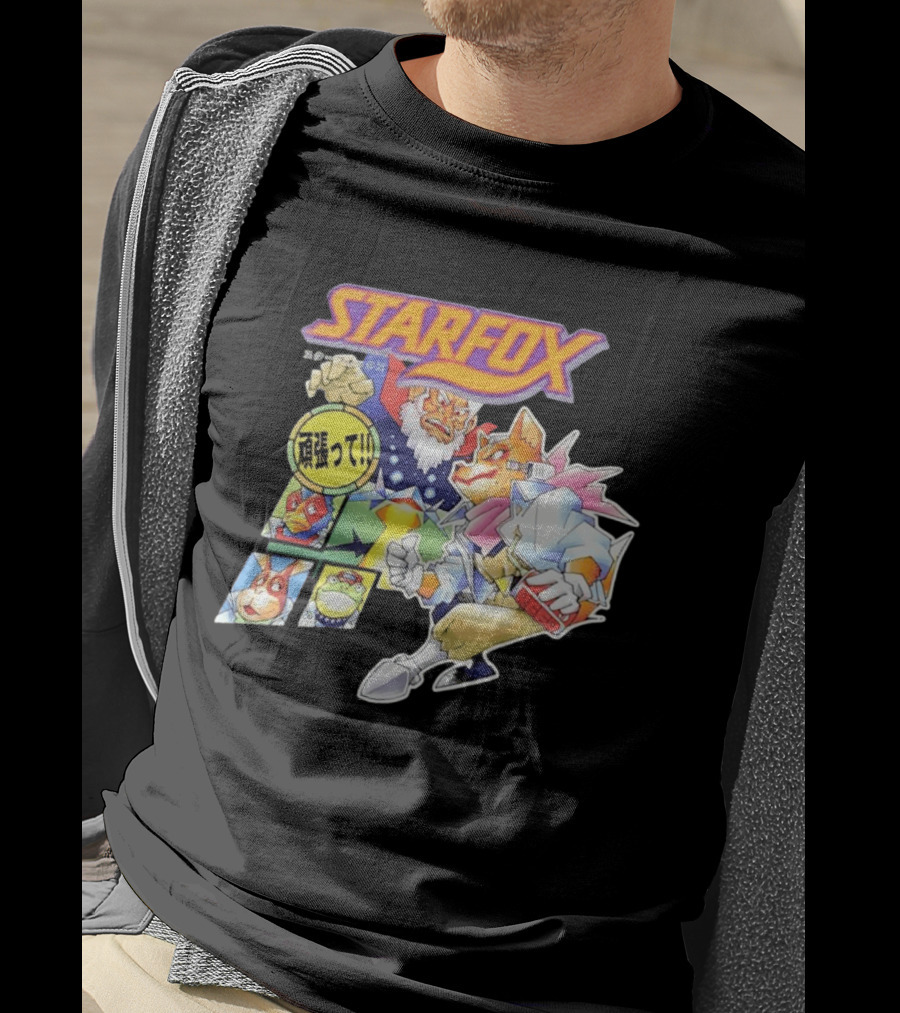 Starfox Japanese Kanji Manga Style Characters T-Shirt