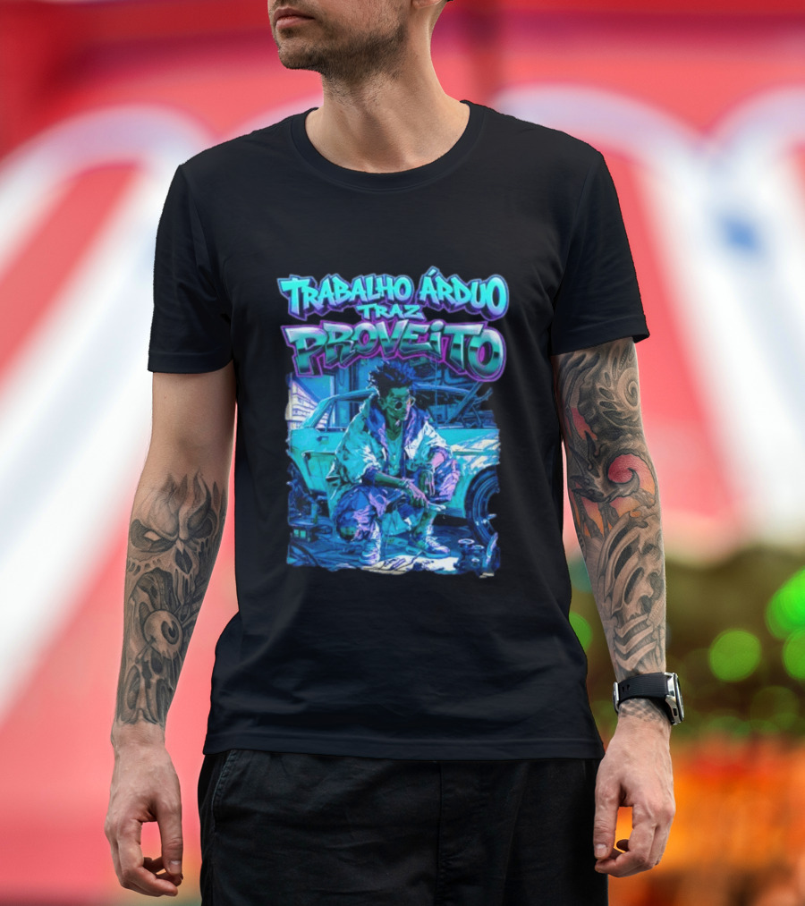 Trabalho Árduo Traz Proveito Neon T-Shirt
