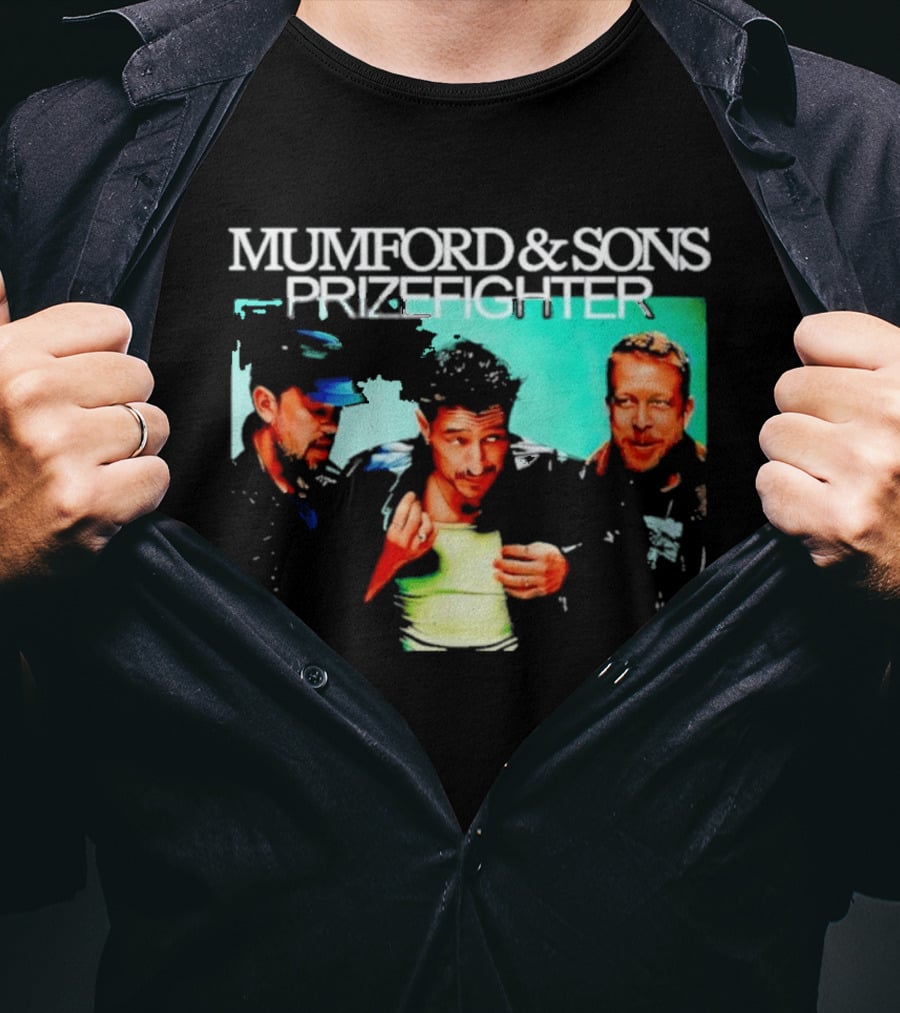 Mumford And Sons Prizefighter North America Tour 2026 City Dates Washed Vintage Band Merch T-Shirt