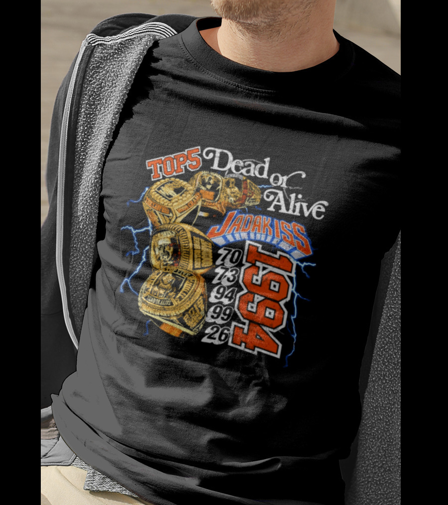 New York Knicks Jadakiss Top 5 Dead Or Alive 1984 Championship Rings T-Shirt