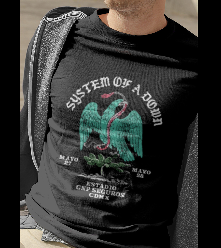 System Of A Down Mexico 2026 Estadio GNP Seguros Serpent Eagle Event May 27 28 CDMX T-Shirt