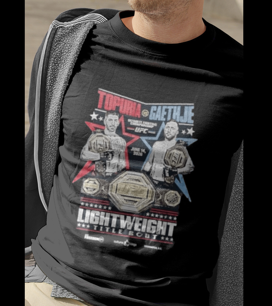Topuria Vs Gaethje UFC Lightweight Title Bout June 14 2026 Championship T-Shirt