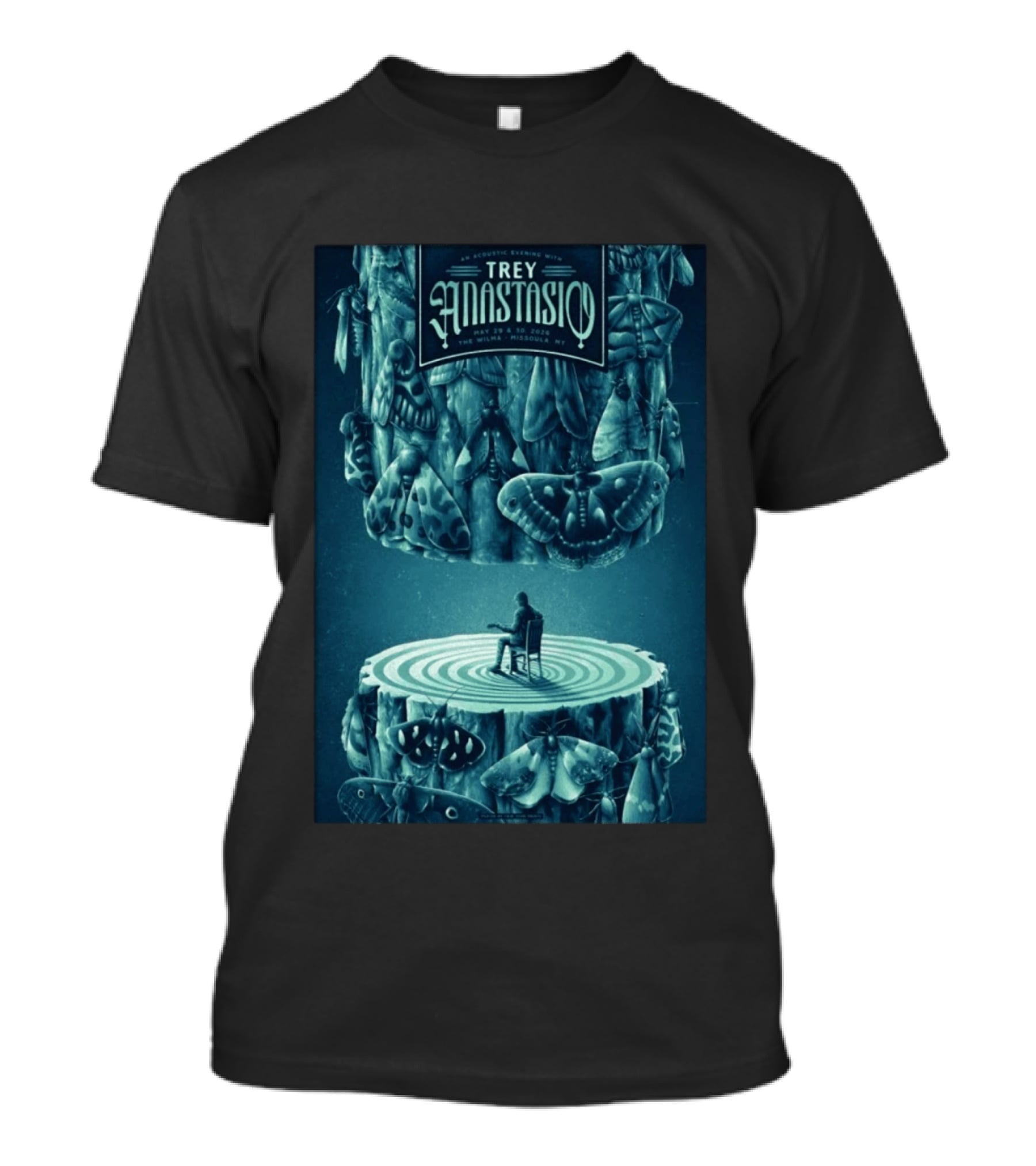 Trey Anastasio Acoustic Evening May 29 30 2026 Wilma Missoula MT Moth T-Shirt