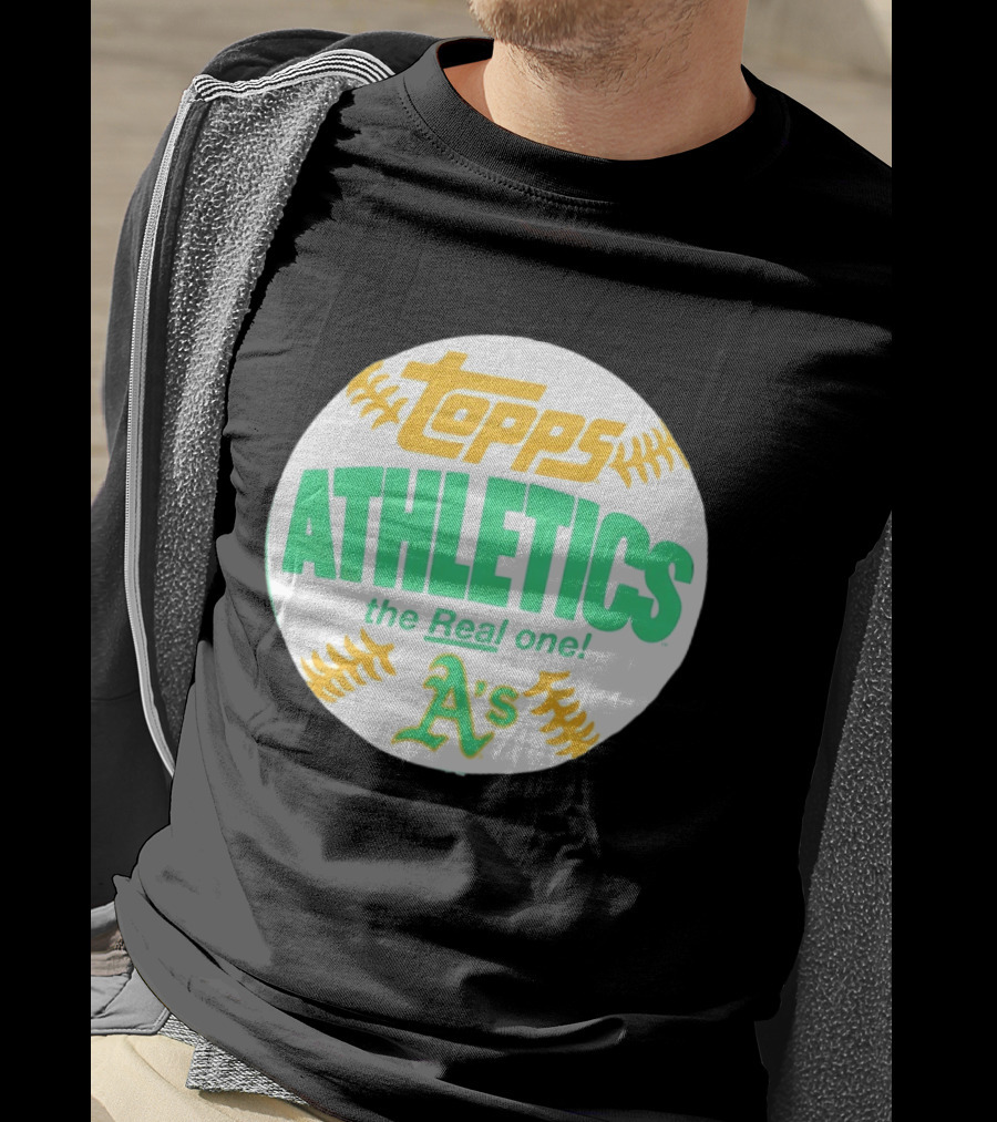 Topps Athletics The Real One A's Baseball T-Shirt