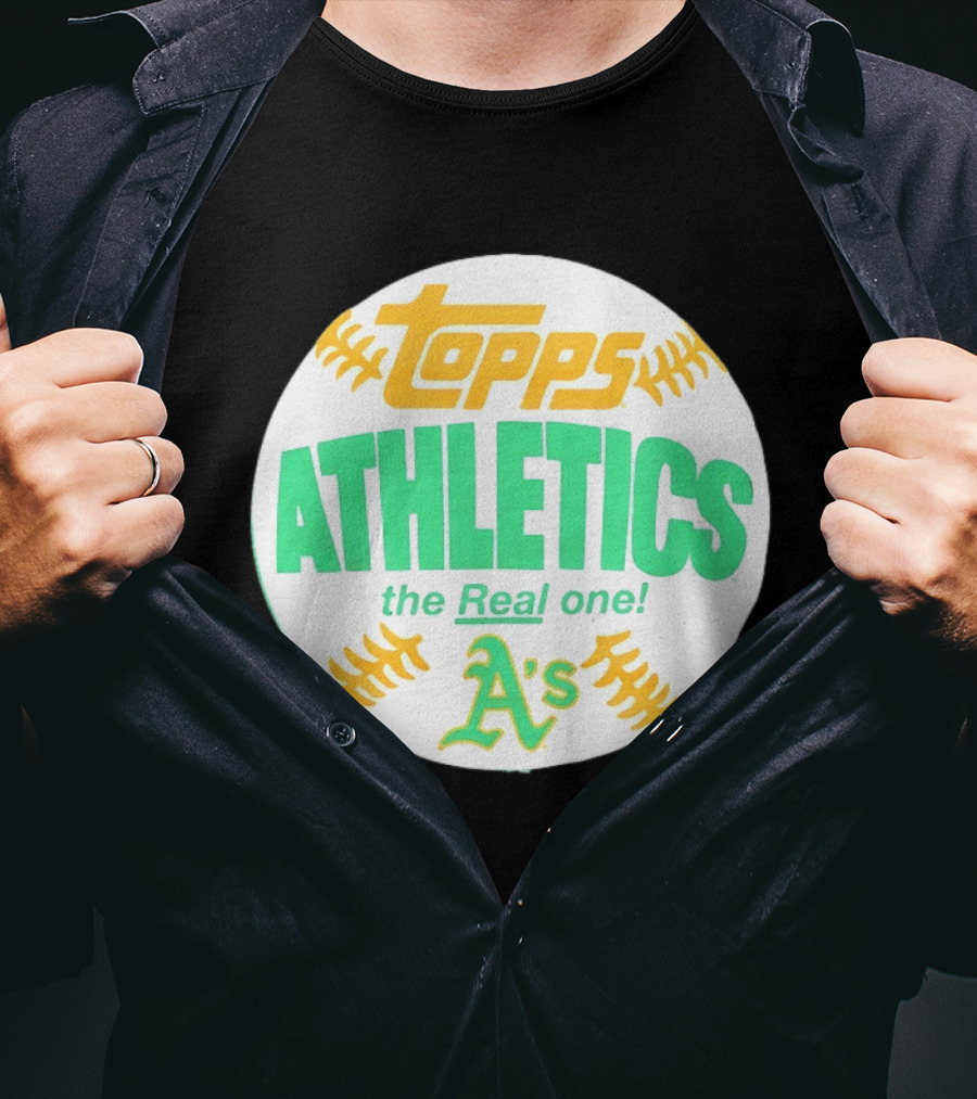 Topps Athletics The Real One A's Baseball T-Shirt