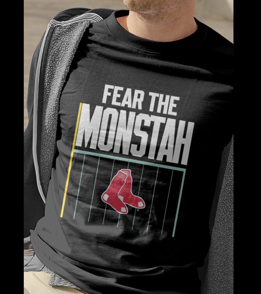 Boston Red Sox Fear The Monstah Major League Baseball Green Monster T-Shirt