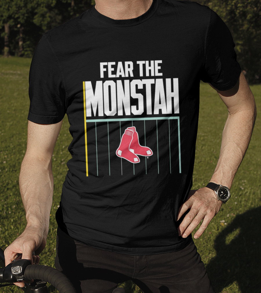 Boston Red Sox Fear The Monstah Major League Baseball Green Monster T-Shirt