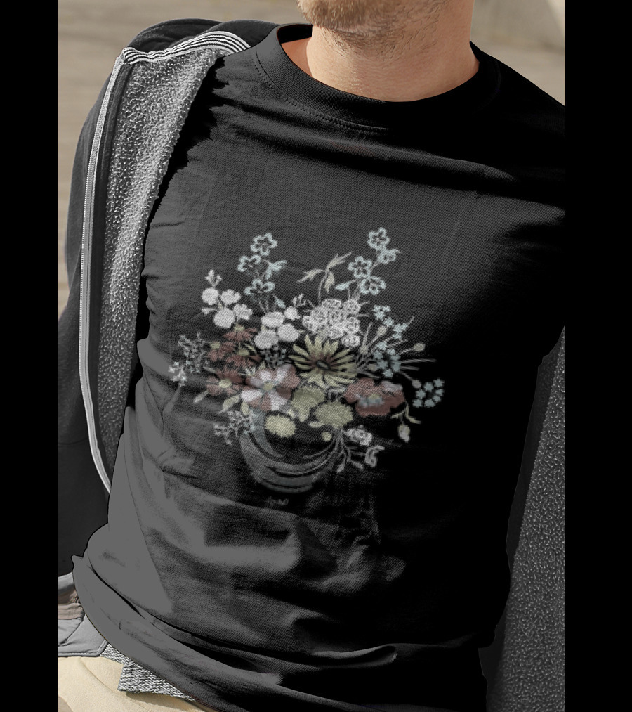 Bouquet Flowers Pastel Floral Arrangement Botanical Garden T-Shirt