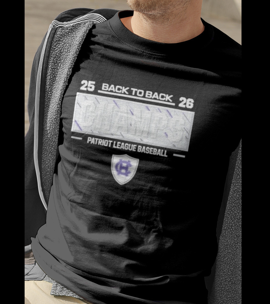 Back To Back Champs 2026 Patriot League Baseball Holy Cross T-Shirt