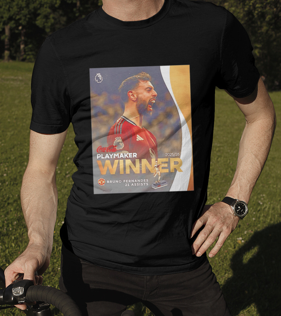 Coca Cola Playmaker Winner Bruno Fernandes Manchester United 2025/26 21 Assists T-Shirt