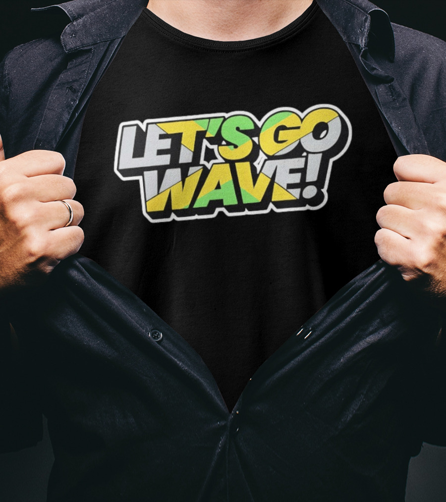 Jamaica Kingston Montego Bay Ocho Rios Port Antonio Spanish Town Let's Go Wave T-Shirt